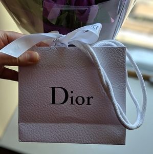 Dior Beauty Mini Shopping Bag w/Ribbon Whi…
